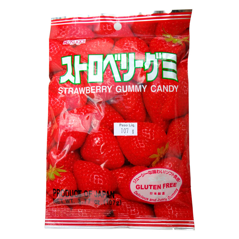Kasugai Strawberry Gummy Candy Yuky